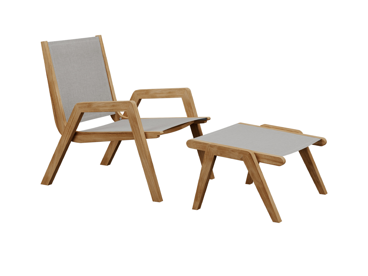 Kate lazy lounge chair and footstool_ cloud Kate lazy lounge chair