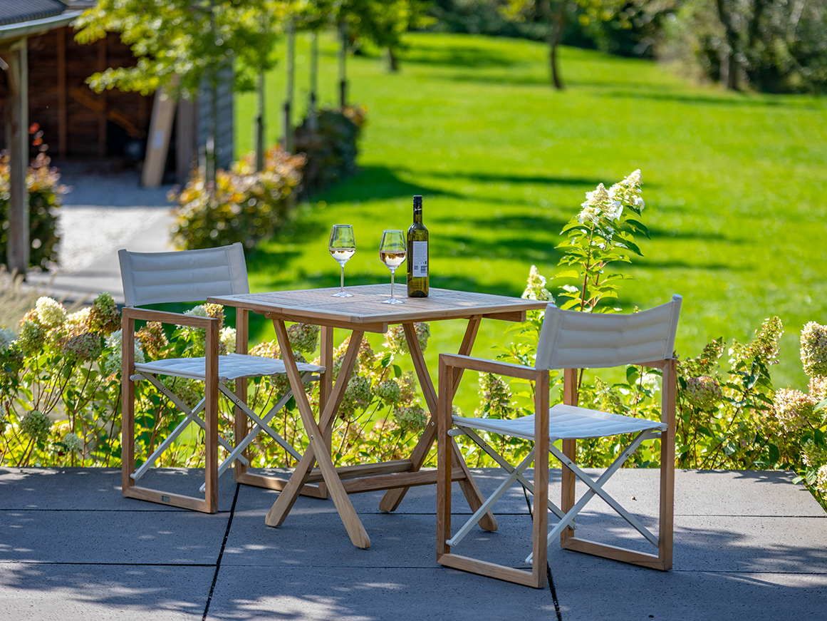 sofia director chairs met folding square table (2) William table round